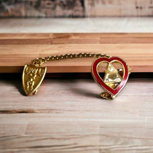 Vintage Gold Tone Women of The Moose Lodge Lapel Pin